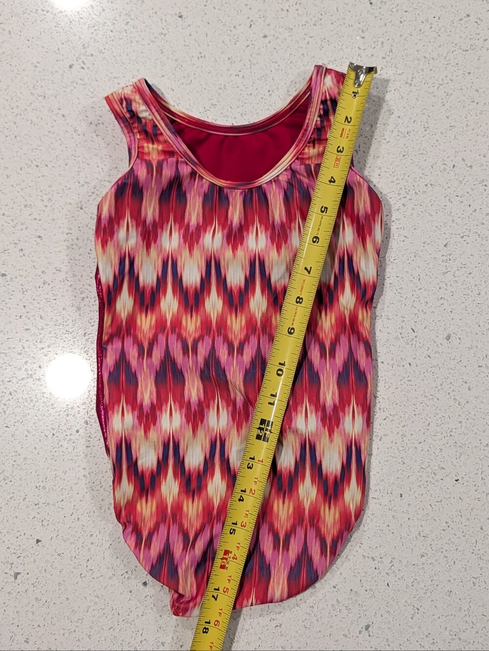 FLIPSIDE KBee Gymnastics Dance Leotard CXS Extra Small Mystique RASPBERRY ZigZag - Picture 3 of 4